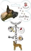 Little Gifts sleutelhanger Great Dane / Deense Dog gekleurd