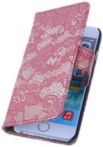 Lace Rood iPhone 4 4s Book/Wallet Case/Cover