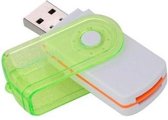 Multifunctionele USB Kaartlezer 4 in 1 USB 2.0 M2 SD SDHC SD TF Geheugenkaart Smart Reader - Groen