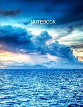 Notebook. Blue Sky And Ocean Cover. Composition Notebook. College Ruled. 8.5 x 11. 120 Pages.