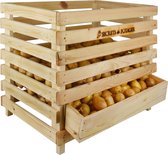 Caisse de pommes de terre en bois