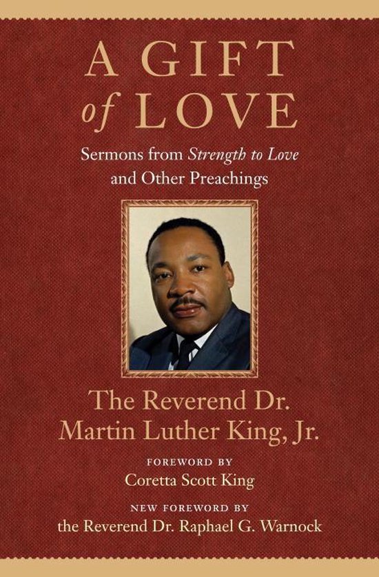 Boekkaft met de titel "A Gift of Love" en een portret van Martin Luther King Jr.