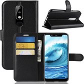 Book Case - Nokia 5.1 Plus Hoesje - Zwart