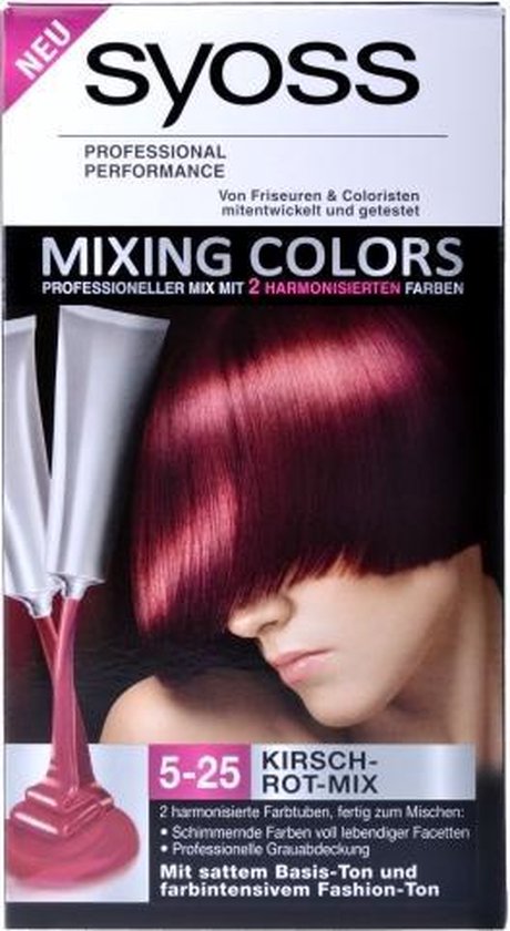 Moet modder Boos Syoss Mixing Colors 5-25 - Kersen Rood mix - haarkleuring | bol.com
