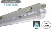 Complete LED TL Armatuur 60cm 10W, 1200LM (High Lumen), 5000K Puur Wit, IP65, Incl. 1x led buis