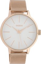 OOZOO Timepieces C10008 Roségoudkleurig Wit horloge (42 mm)