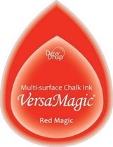 GD12 Versamagic dewdrop inktkussen - krijt pastel Red Magic - felrood - primair rood crayon stempelkussen