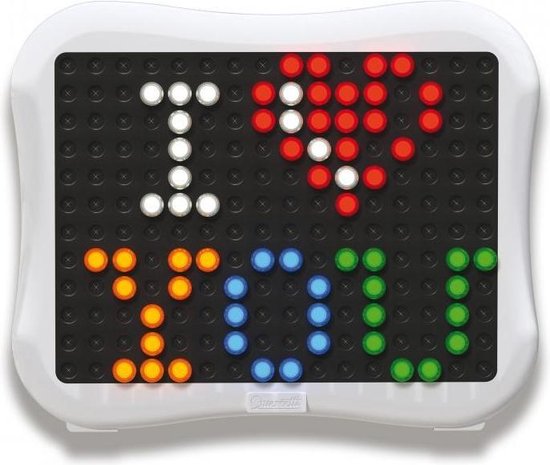 Quercetti Recharge Peg Brite 2516 - 180 Mosaïques Carrés Lumineuses, Jeu Éducatif