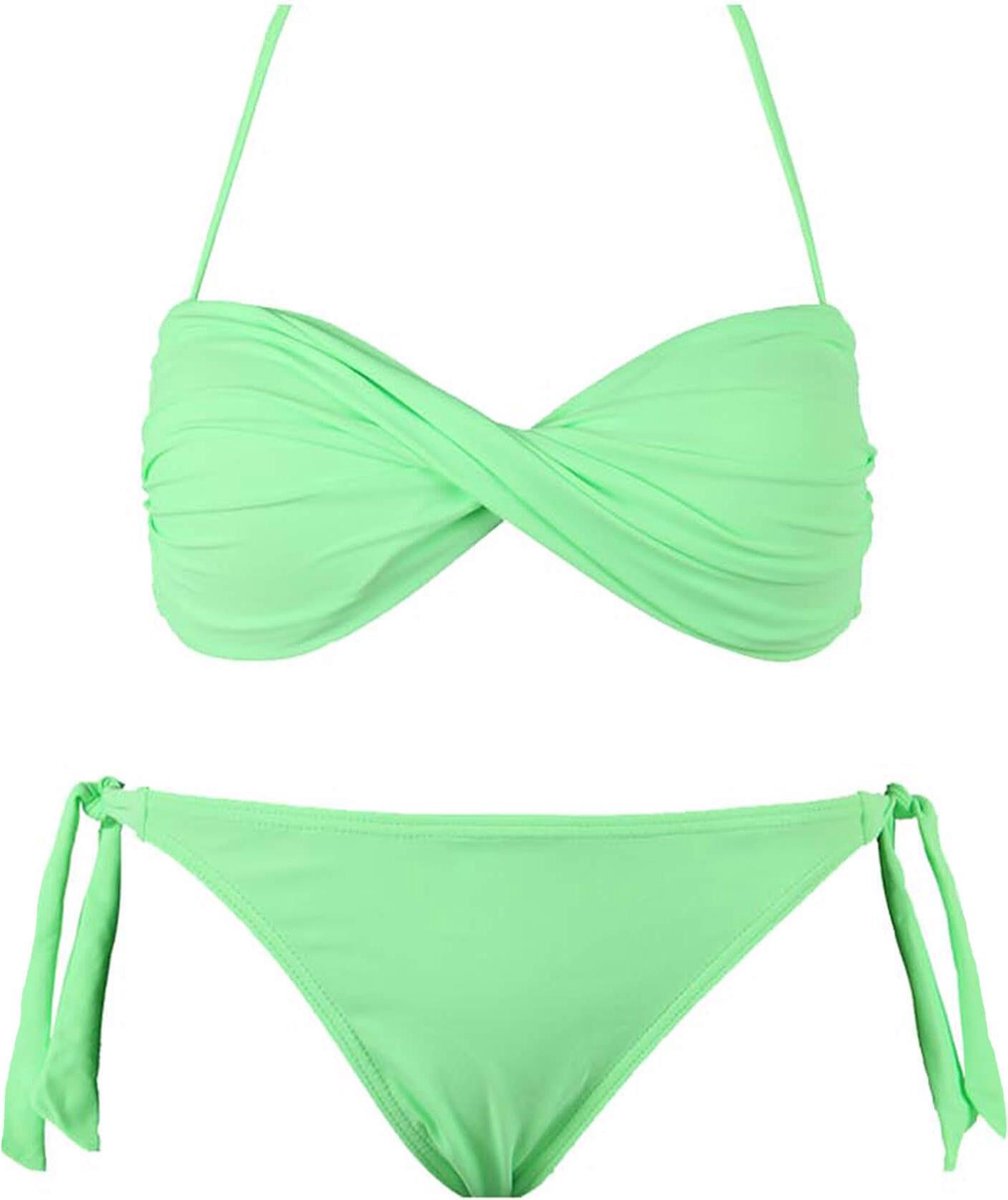 Groene Bandeau Bikini - XL Large | bol.com