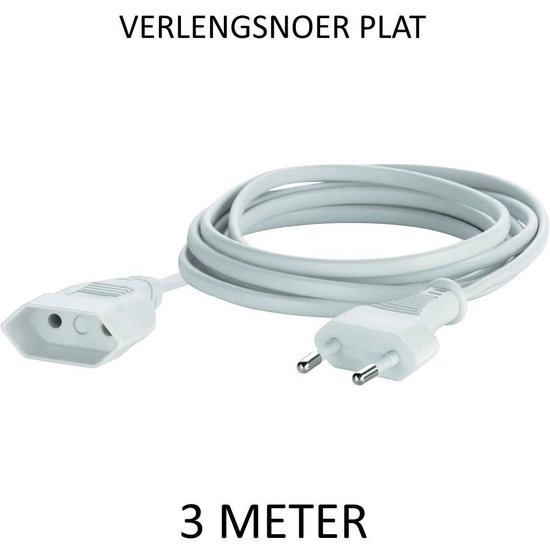 Benson Verlengsnoer met Platte Stekker - 3 meter | bol.com