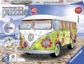Ravensburger 3D puzzel Volkswagen bus T1 Hippie style - 162 stukjes