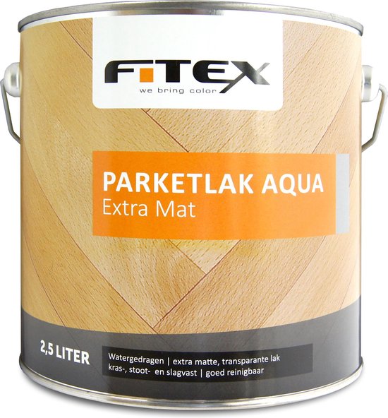 druk Medic ondersteboven Fitex Parketlak Aqua Extra Mat - Lakverf - Transparant - Binnen - Water  basis | bol.com