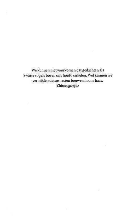 Tekstpagina met een Chinees gezegde over gedachten. Pagina 7.