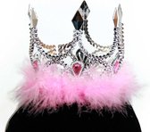 FOLAT BV - Roze en zilverkleurige prinsessenkroon - Accessoires > Toverstokken, tiara's