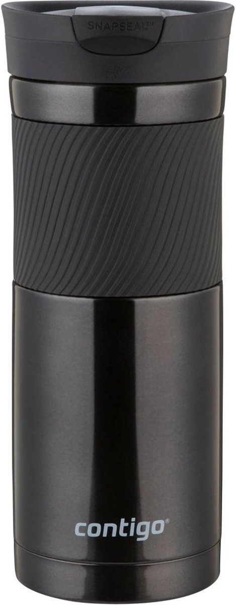 Contigo Byron Snapseal thermosbeker - Black - roestvrijstalen isoleerbeker, koffiebeker-to-go, lekvrij, houdt tot 7 uur warm, vaatwasserbestendig BPA-vrij deksel, 590 ml