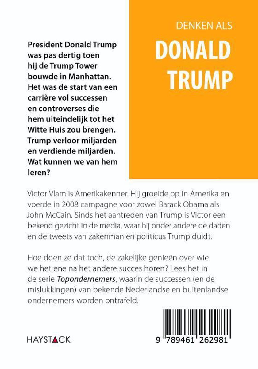 Topondernemers 4 -   Denken als Donald Trump - back cover