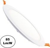 LED Downlighter Slim 15w, 1200 Lumen, 6000K Daglicht Wit, Wit, Aluminium Body, Gatmaat Φ185mm