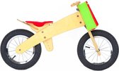 DipDap Houten Loopfiets de Luxe Red-Green