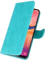Bookstyle Wallet Hoesje voor Samsung Galaxy A20e Groen