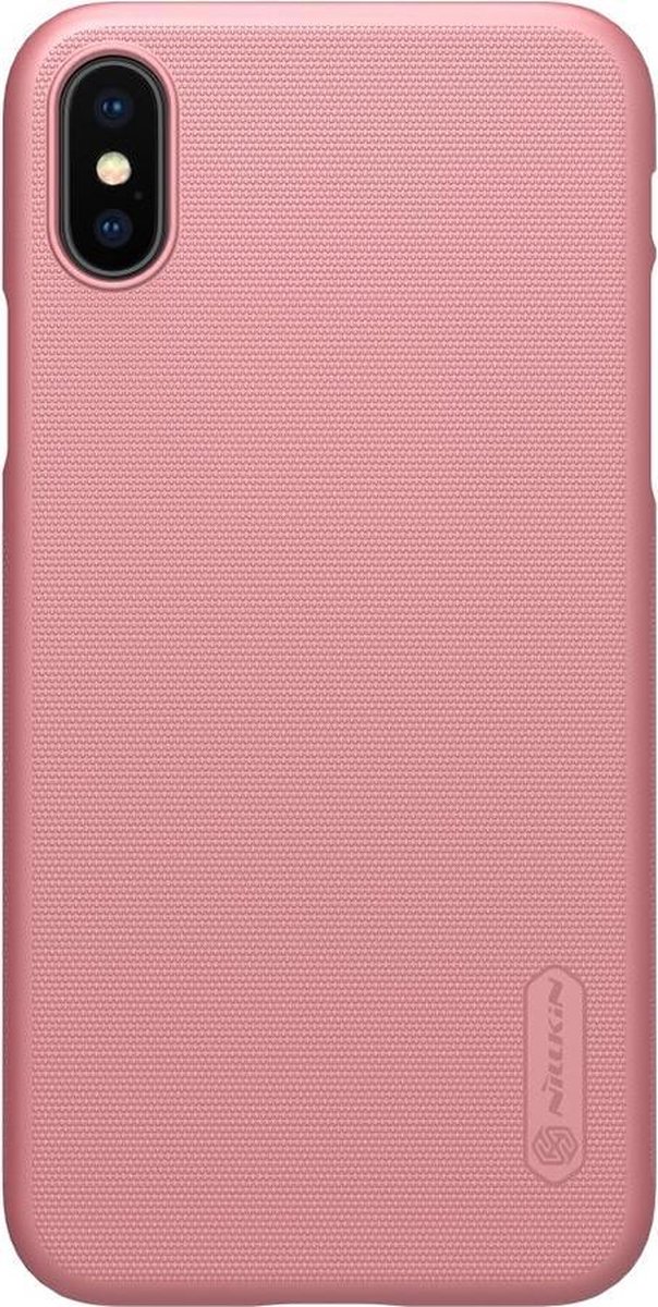 Nillkin - iPhone X / Xs Hoesje - Harde Back Case Frosted Shield Roze