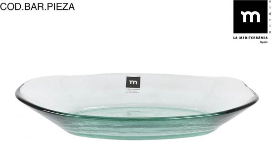 La Mediteranea Glazen schaal - 29,5 x 18 x 4 cm - 2 stuks