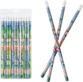 Set van 12 stuks Jungle potloden met gum