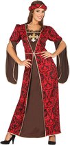 Rood middeleeuws prinses kostuum voor vrouwen - Volwassenen kostuums