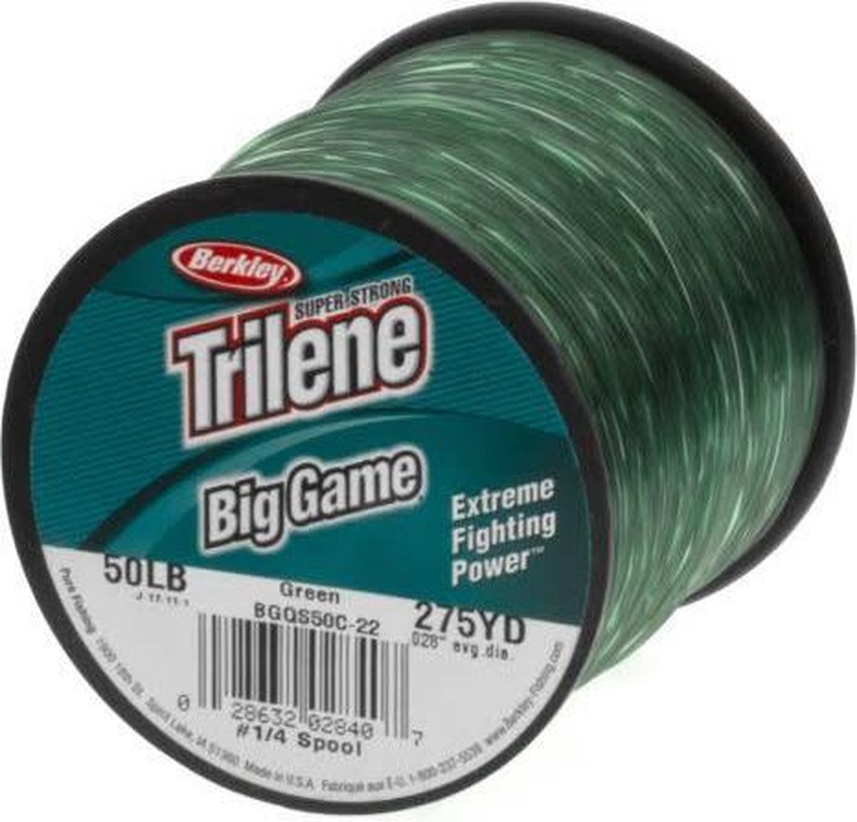 Visdraad groen - 0.28mm - 1000 meter - Trilene Big Game - Berkley