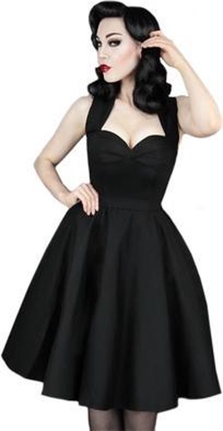 nederlaag hoorbaar Blanco Vintage Rockabilly 50's retro pin up jurk zwart - L - Restyle | bol.com