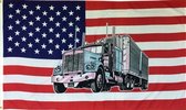 Vlag USA Truck Blue