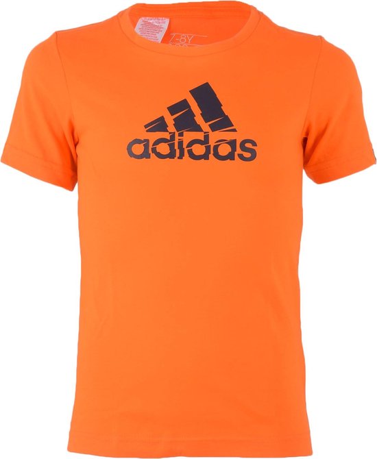 natuurkundige niveau Citaat adidas Logo Shirt Sportshirt - Maat 116 - Unisex - oranje/zwart | bol.com