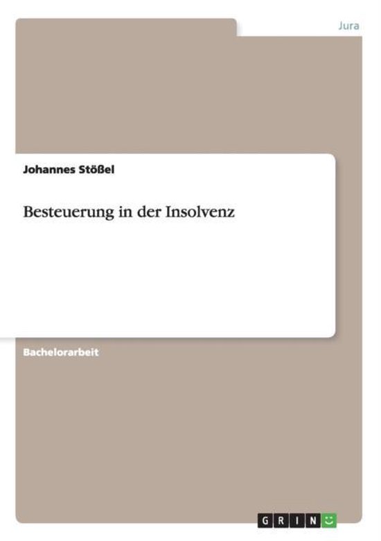 Besteuerung in der Insolvenz - cover