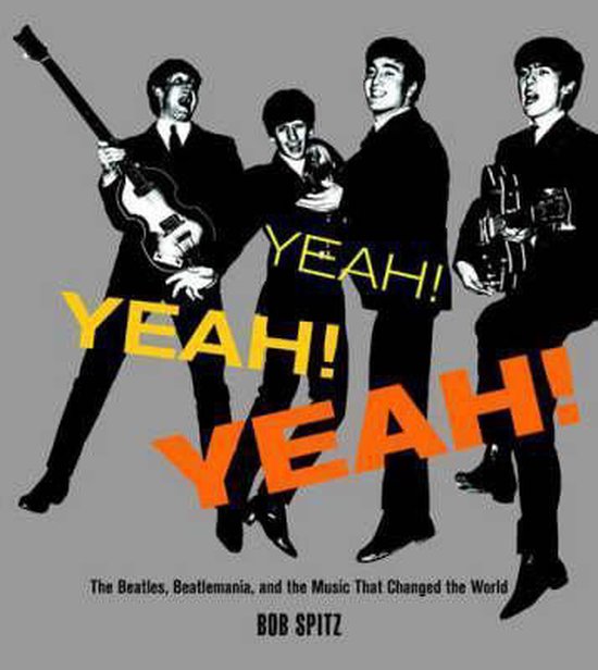 Vier mannen in pak, "YEAH! YEAH! YEAH!" tekst, de Beatles.