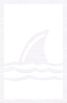 Haaienvin Hout 52 x 80 cm White wash - Wanddecoratie