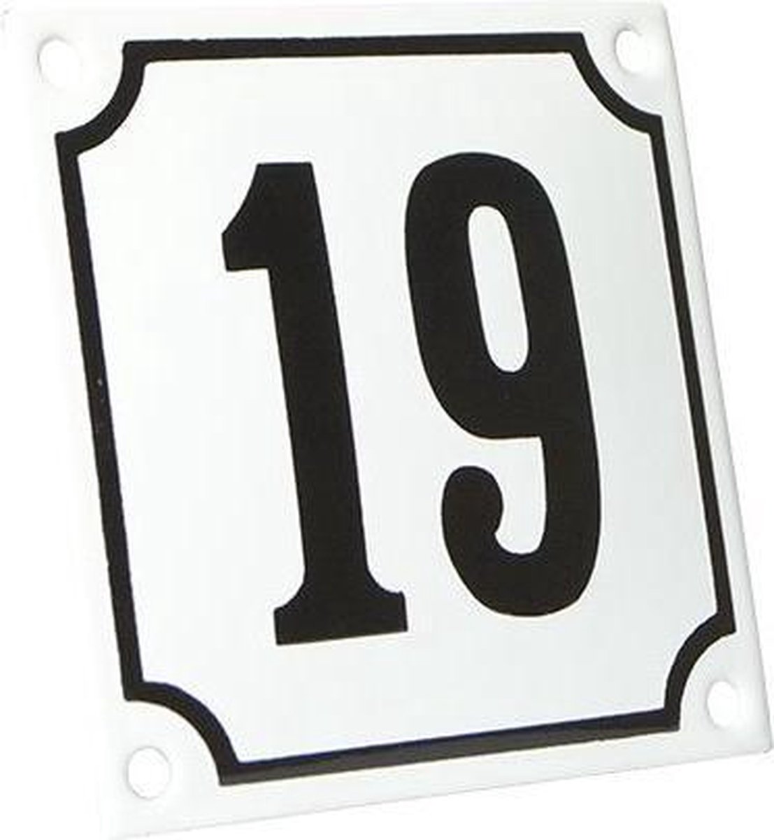 Numéro De Maison 20 - Plaque Métal Noir Sur Blanc - 10x10 Cm - état Neuf
