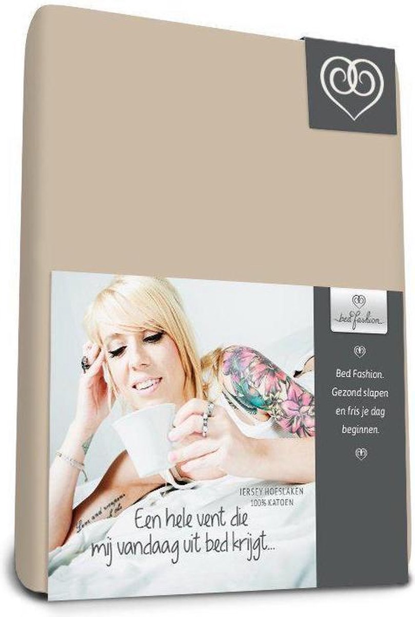 Bed-Fashion jersey hoeslaken Zande - 100 x 200 cm - Zand