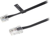 Valueline VLTP90310B05 Telefoonkabel Rj12 (6p6c) Male - Rj45 (8p6c) Male 0.50 M Zwart