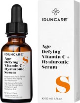 IDUNCARE Vitamine C Serum met Hyaluronzuur | Gezichtsserum Voor Intensieve Anti Aging & Anti Rimpel Huidverzorging | Hoge dosering 20% Vitamine C, Hyaluron & Collageen | 50 ML