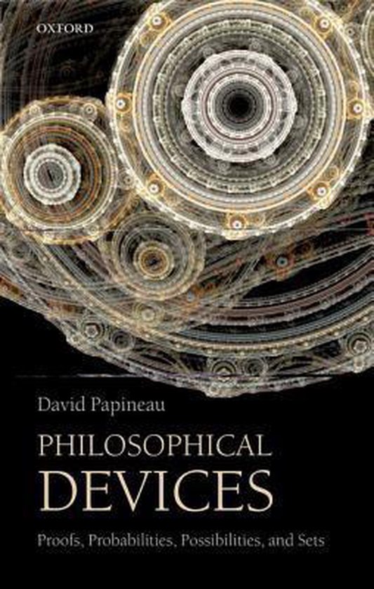 Boekomslag van 'Philosophical Devices' met een complexe, tandwielachtige illustratie.