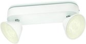 Philips myLiving Tweed - Plafondlamp - 2 Spots - LED - Wit