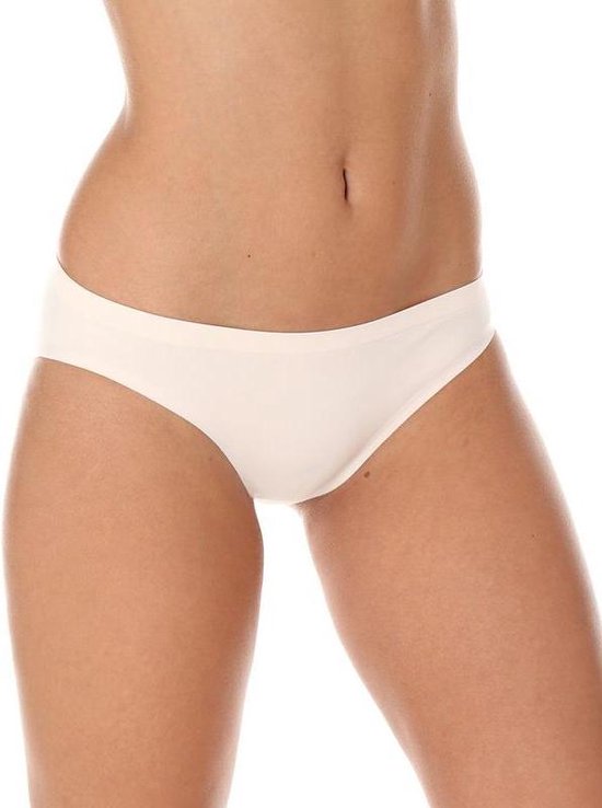 Brubeck Dames Ondergoed Slip model Bikini – Naadloos, Invisible en Comfort Cool met Nilit®Breeze - Beige - S