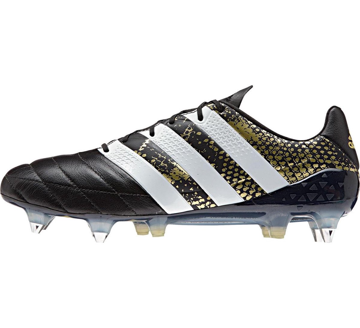 adidas ACE 16.1 SG Voetbalschoenen - Maat 47 1/3 - Mannen - zwart/wit/goud  | bol.com