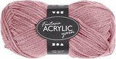 Bolletjes roze acryl garen 80 meter - Breien/Haken en knutselen