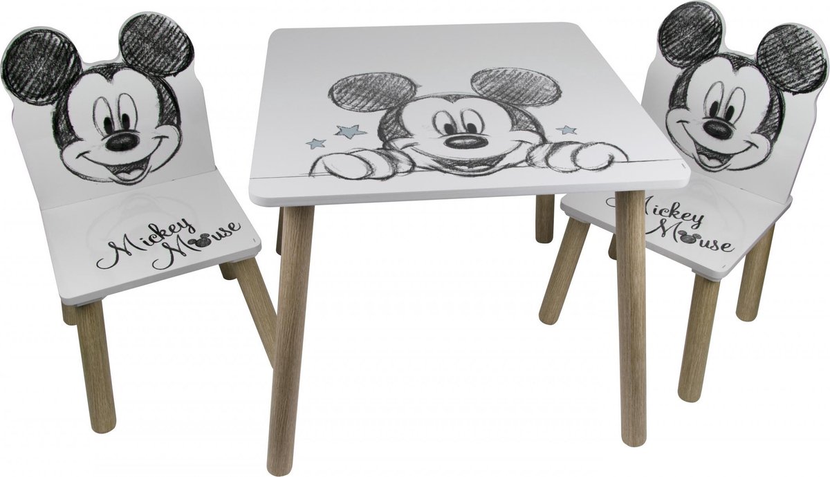 Global Industry Tafel En Stoelenset Disney Mickey Mouse Beige | bol.com