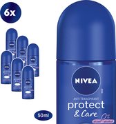 NIVEA Protect & Care - 6 x 50 ml - Voordeelverpakking - Deodorant Roller