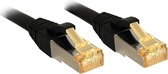 LINDY 47311 RJ45 Netwerkkabel, patchkabel CAT 6a (losse kabel CAT 7) S/FTP 5.00 m Zwart Snagless 1 stuk(s)