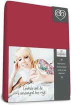 Bed-fashion - Jersey Hoeslaken - 180 x 220 cm - Warm Rood