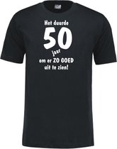 Mijncadeautje - Leeftijd T-shirt - Het duurde 50 jaar - Unisex - Zwart (maat XL)