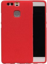 Sand Look TPU Backcover Case Hoesje voor Huawei P9 Rood