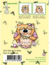 Leane Creatief - stempel Owl Pipa at Christmas 55.8206